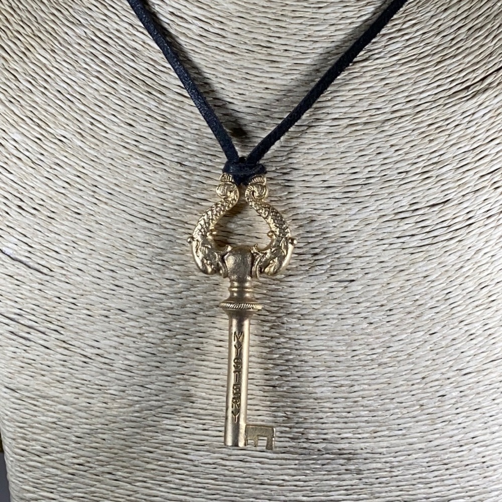 Steampunk mystery key necklace